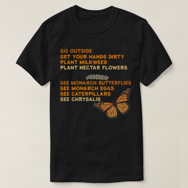 Save the Monarch Butterfly T-Shirt (Design Front)