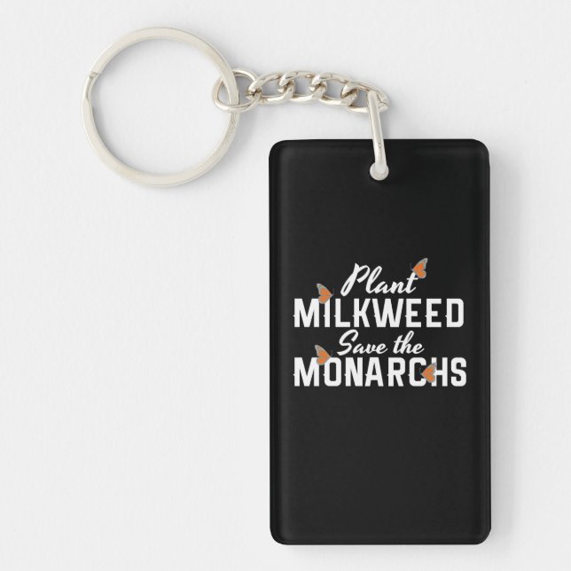 Save The Monarchs Butterfly Keychain (Front)
