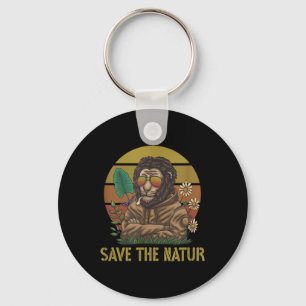 Save The Nature Save The Nature Lion Environmental Keychain