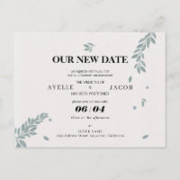 Save The New Date Rescheduled Postponed Wedding
