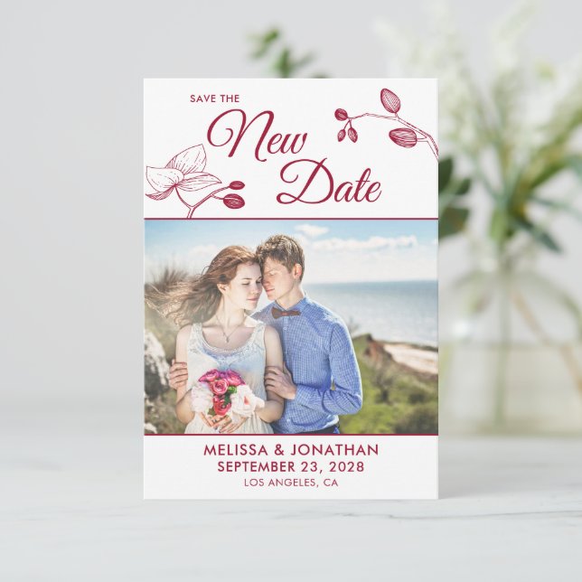 Save The New Date wedding postponement photo (Standing Front)