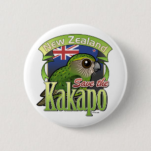 Save the New Zealand Kakapo 2 Inch Round Button
