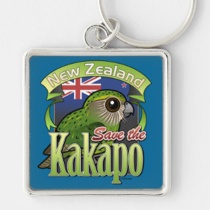 Save the New Zealand Kakapo Keychain