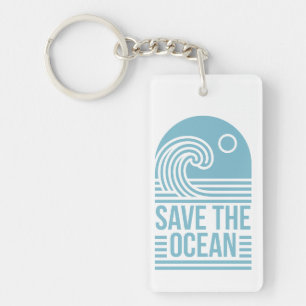Save the ocean activist quotes aesthetic keychain