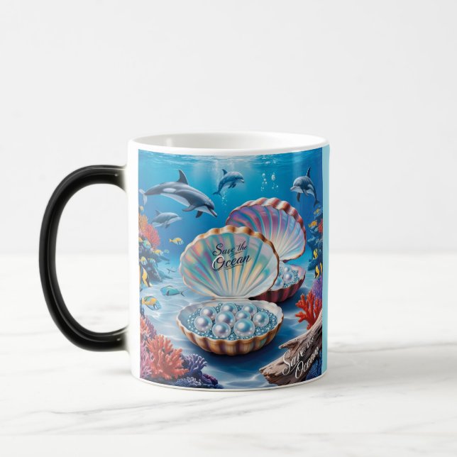 save the ocean magic mug (Left)