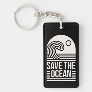 Save the ocean protection conservation volunteer keychain