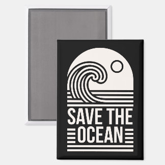 Save the ocean protection conservation volunteer magnet