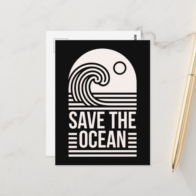 Save the ocean protection conservation volunteer postcard (Front/Back In Situ)