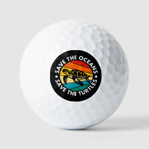 Save The Oceans Save The Turtles Golf Balls