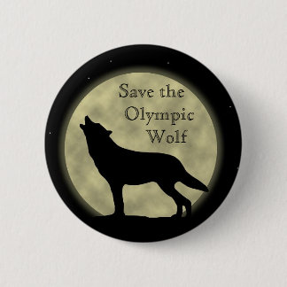 Save the Olympic Wolf 2 Inch Round Button