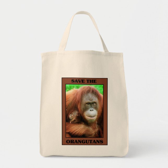 Save the Orangutans Tote Bag (Front)