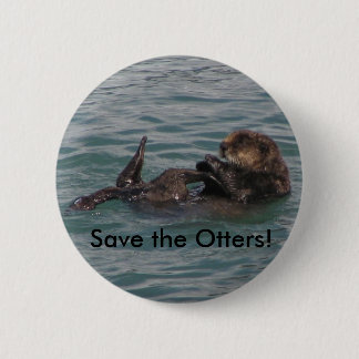 Save the Otters! 2 Inch Round Button