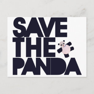 Save the Panda Bear Postcard