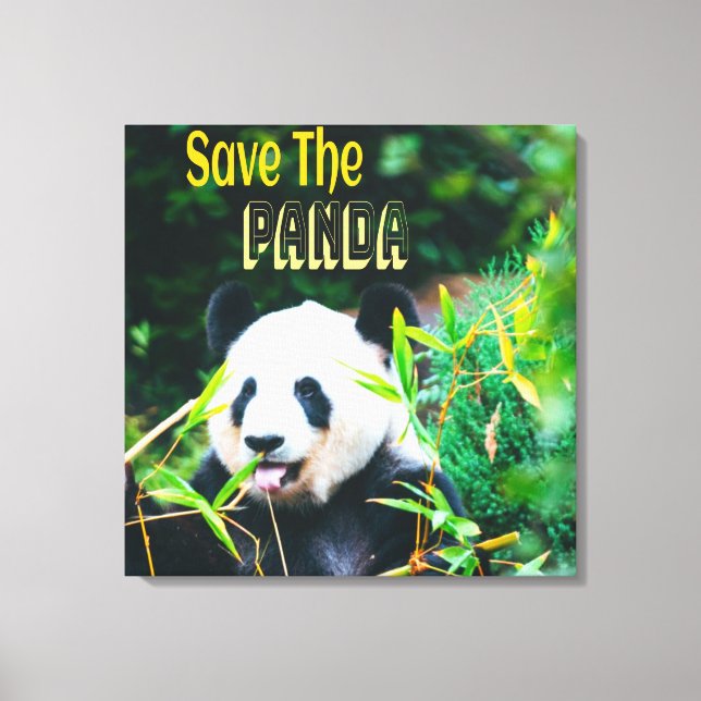 Save The Panda Canvas Print (Front)