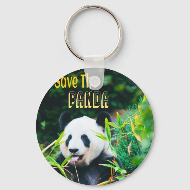 Save The Panda Keychain (Front)