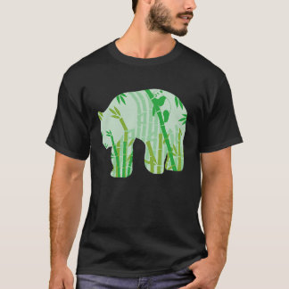 Save the Pandas Bamboo Silhouette of a Panda Bear T-Shirt