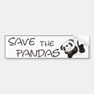 Save The Pandas Bumper Sticker
