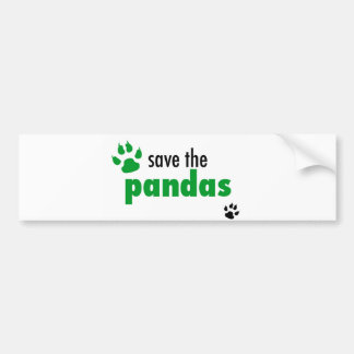 Save The Pandas Bumper Sticker