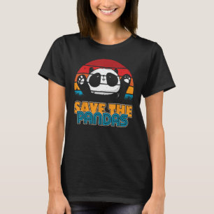 Save The Pandas   Retro Style Panda T-Shirt