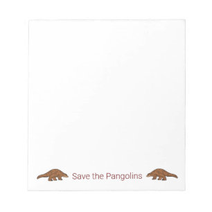 Save the Pangolins Notepad