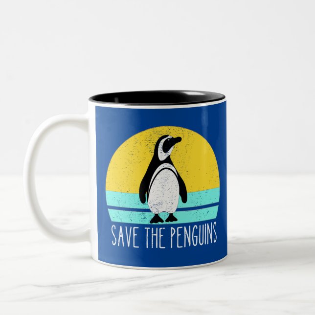 Save The Penguins Two-Tone Coffee Mug (Left)