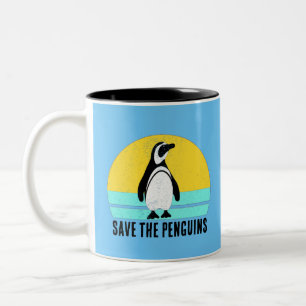 Save The Penguins Two-Tone Coffee Mug