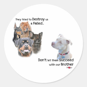 Save the Pitbull Classic Round Sticker