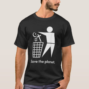 Save The Plane Humanist Anti Religion Atheist Athe T-Shirt