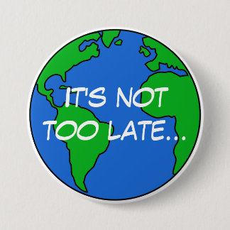 Save the planet 3 inch round button