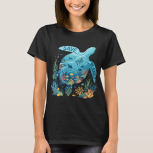 Save the planet blue sea turtle T-Shirt