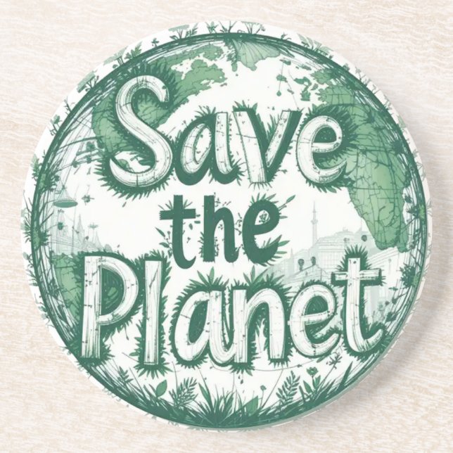 Save the planet  coaster (Front)