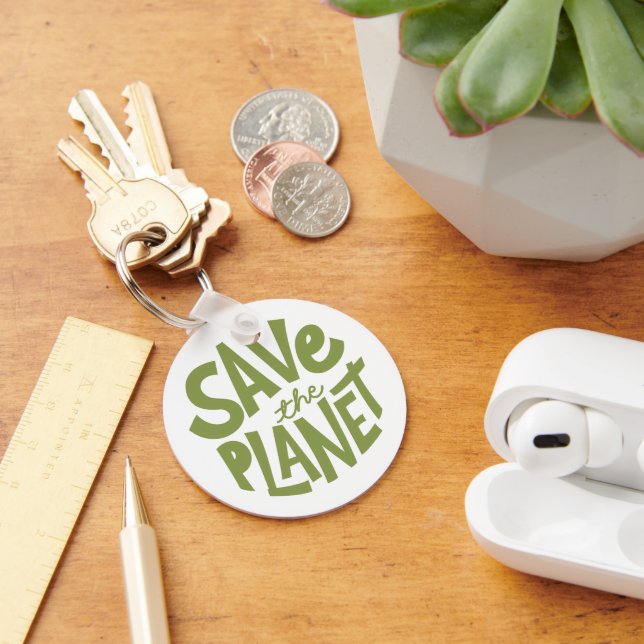 Save the Planet Eco Design Keychain (Desk)