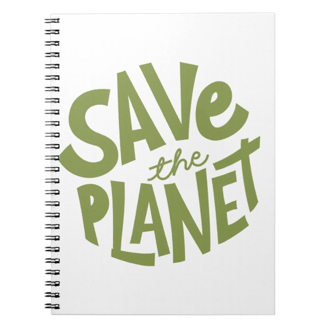 Save the Planet Eco Design Notebook (Front)