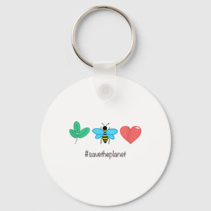 Save The Planet Environmental Protection Climate P Keychain