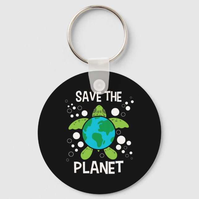 Save The Planet - Environmental Protection Earth D Keychain (Front)
