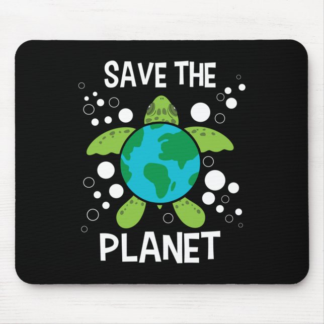 Save The Planet - Environmental Protection Earth D Mouse Pad (Front)