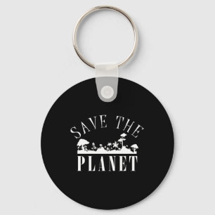 Save The Planet Environmental Protection Earth Day Keychain