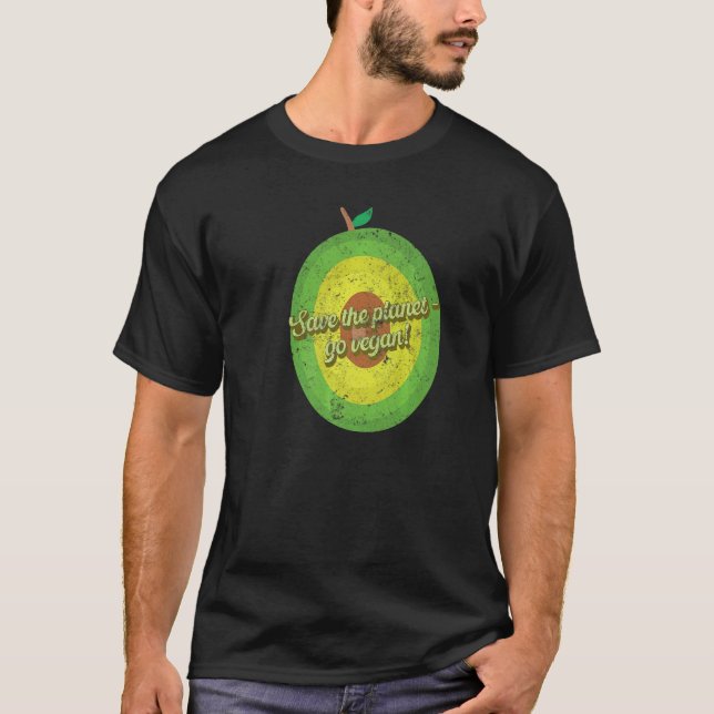 Save the planet go vegan T-Shirt (Front)