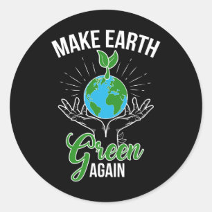 Save The Planet Mother Earth Cool Earth Day Lovers Classic Round Sticker