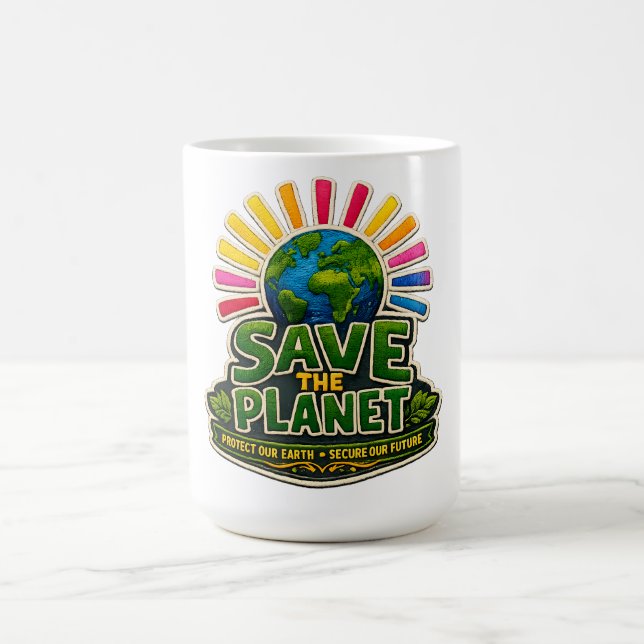 🌍☕ “Save the Planet” Mug🌱 Coffee Mug (Center)