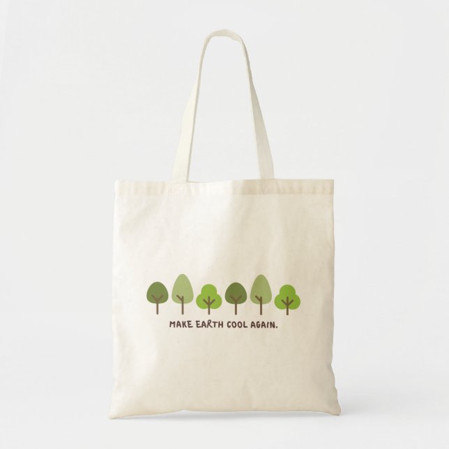 Save the planet Print Make earth cool again Tote Bag (Front)