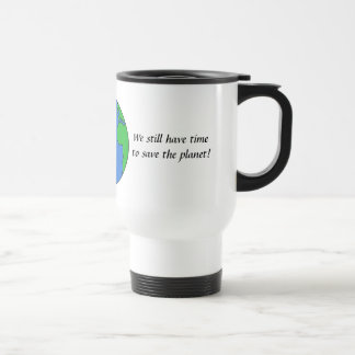 Save the planet travel mug