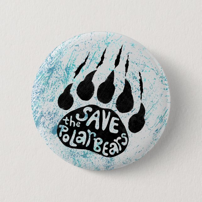 Save The Polar Bears 2 Inch Round Button (Front)