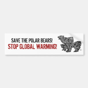 SAVE THE POLAR BEARS! BUMPER STICKER