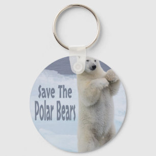 Save The Polar Bears Keychain
