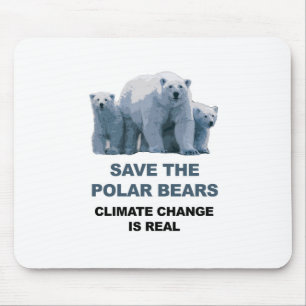 Save the Polar Bears Mouse Pad