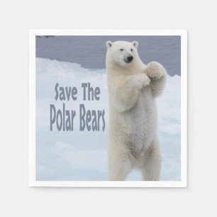 Save The Polar Bears Napkin