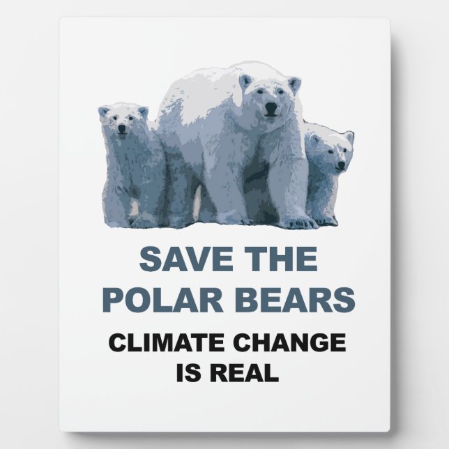 Save the Polar Bears Plaque (Front)