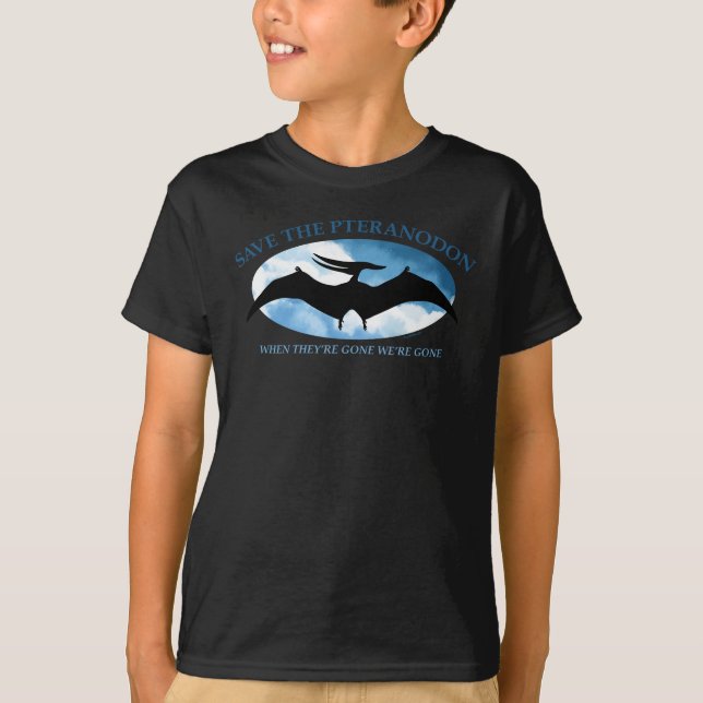SAVE THE PTERANODON by Jeff Willis Art T-Shirt (Front)