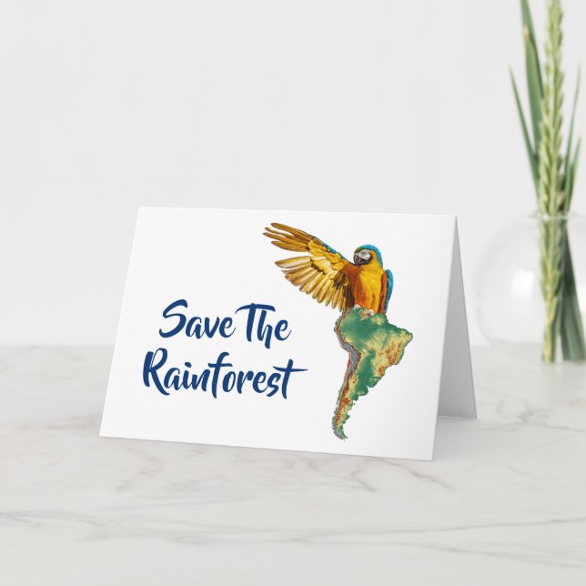 Save The Rainforest Card (Front)